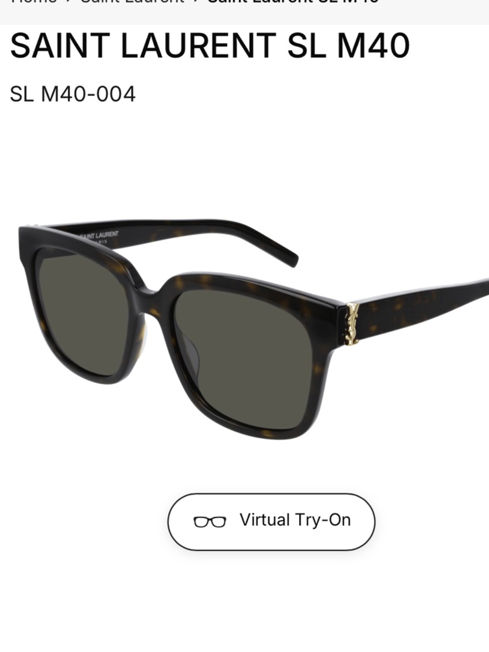 SAINT LAURENT SL M40 sunglasses in Havana/grey